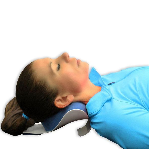 

pillow portable travel head neck massage support pain relief relaxer and shoulder