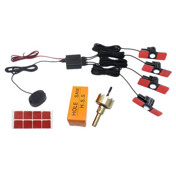 

car rear view cameras& parking sensors flat reverse backup radar sound buzzer alarm