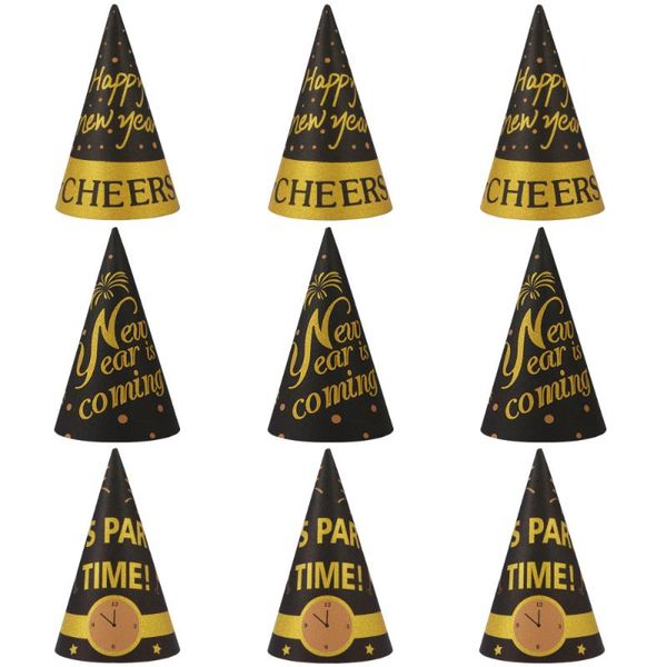 

party hats amosfun 9pcs year cone happy for kids and adults