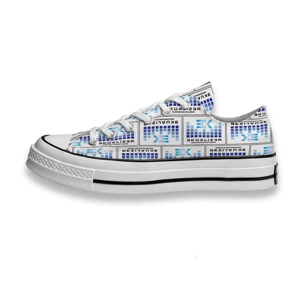 

custom printed shoes music band logo ekualizer recording studio sneakers low mens womens skateboard sport footwear diy trainers