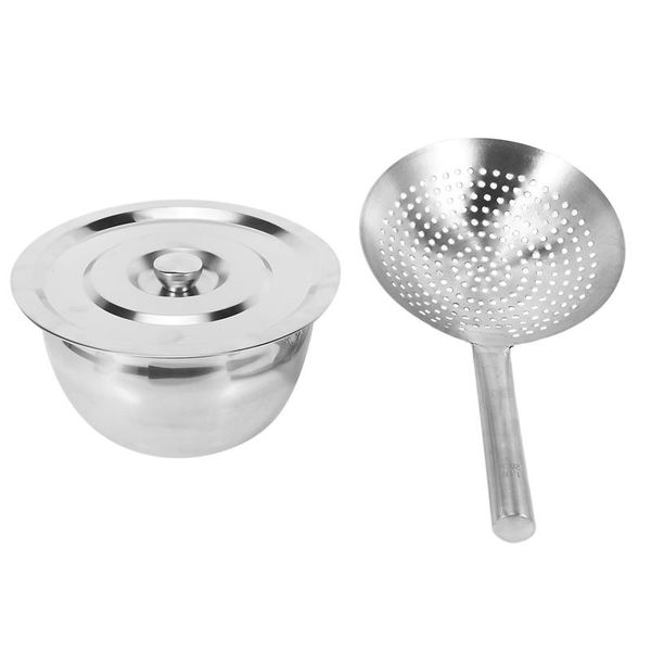 

dinner fruit salad mixing bowl stainless steel oil pan seasoning passoire colander storage kitchen tools bowls