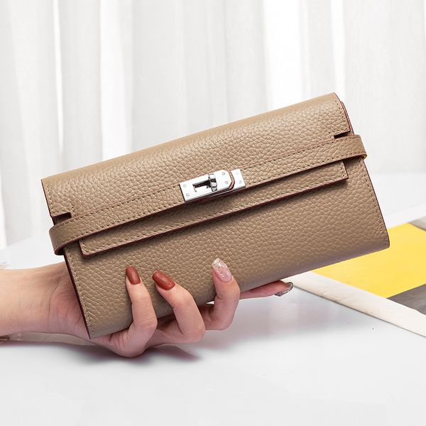 

wallet 2021 women's long leather, Red;black