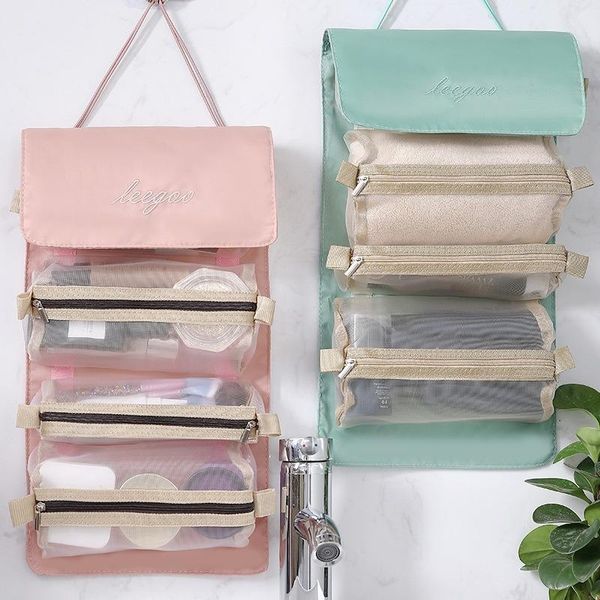 

storage bags portable large-capacity four-in-one cosmetic bag, detachable multifunctional folding travel bag