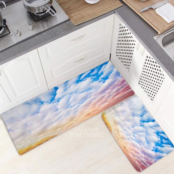 

carpets gradient clouds kitchen mat entrance doormat for living room carpet non-slip bathroom bedside floor rug home decor washable