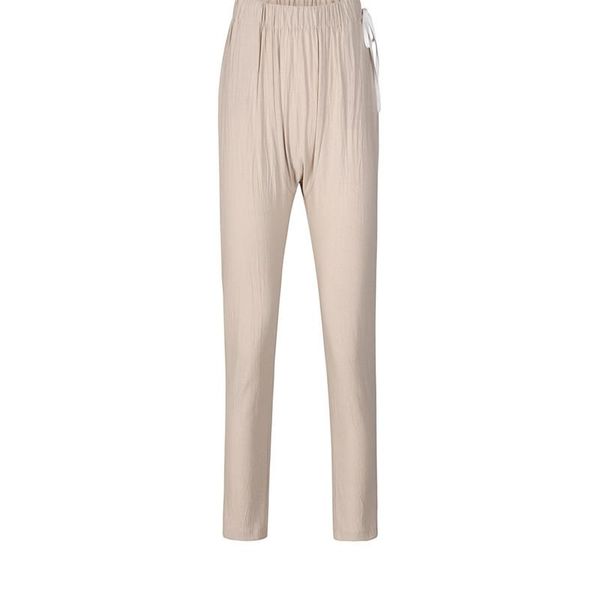 

women's pants & capris arrival stylish casual chiffion harem elastic high waist cropped length office lady solid loose trousers, Black;white
