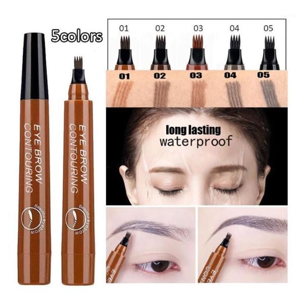 

colors eyebrow pencil tint 4 tip liquid brow tattoo paint eye liner makeup cosmetic eyebrows pen waterproof c9c21