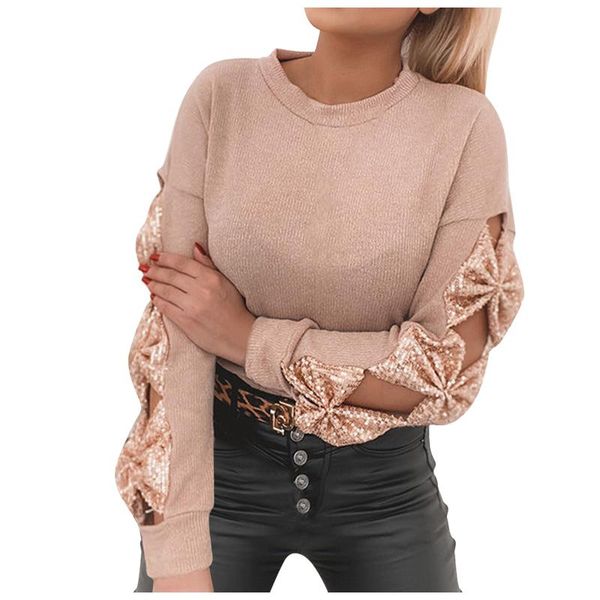 

women's sweaters women elegant lace patchwork hollow out long sleeve blouses shirts fashion o-neck bow solid ladies casual streetwear, White;black