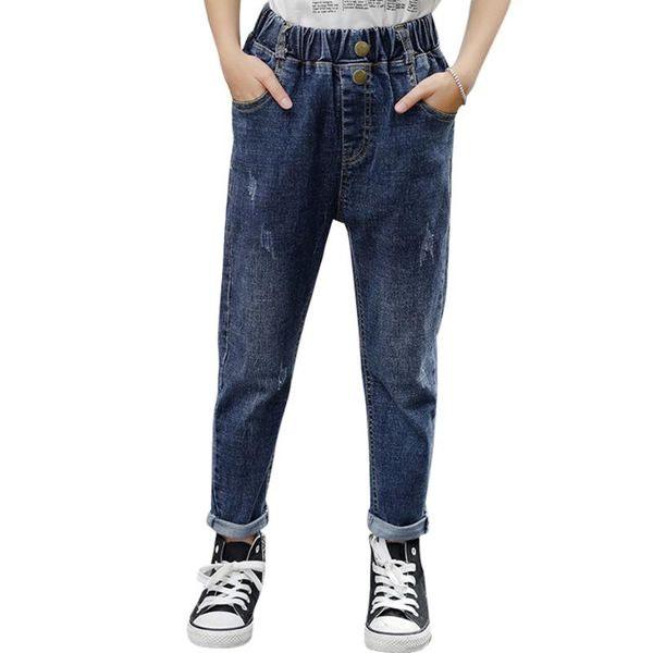 

jeans girl ripped girls autumn winter kids casual style children's clothes 6 8 10 12 14, Blue