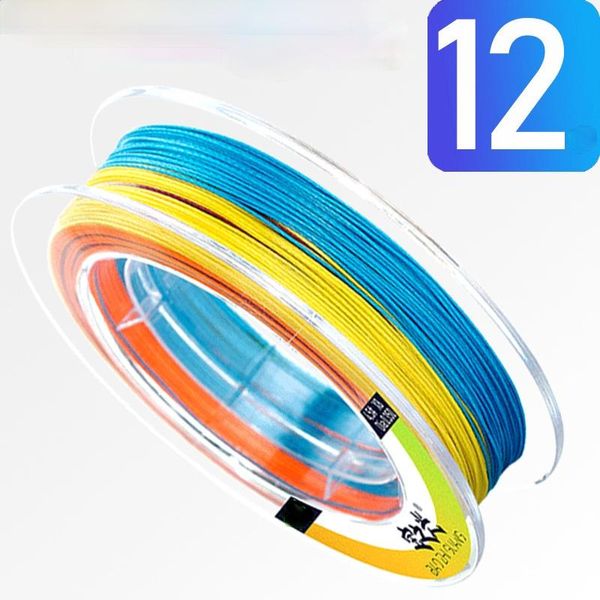 

braided fishing line 12 strands 15-85kg 2 colors mix japan multifilament for carp saltwater braid