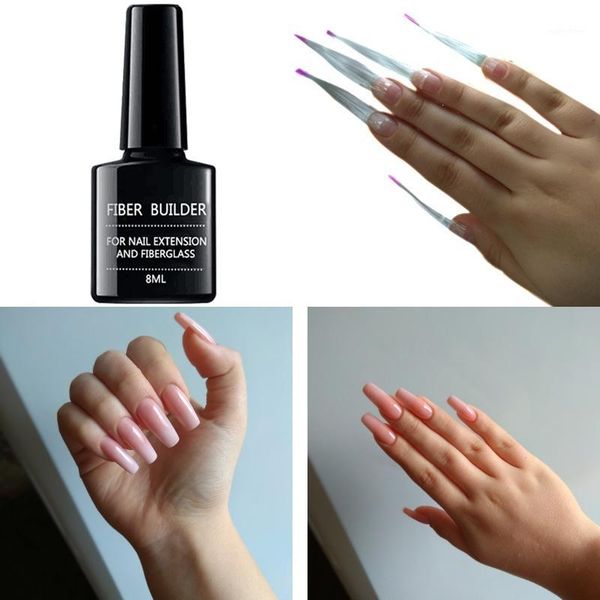 

nail potherapy extended plastic extension repair glass fiber gel care1, Red;pink