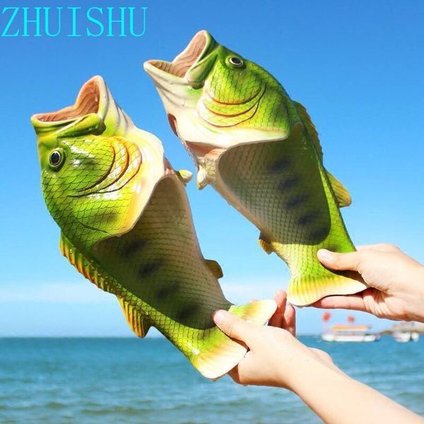 

beach slippers men large size 33-47 family funny fish slippers boys summer shoes 2020 shoes man's zapatos para mujer, Black