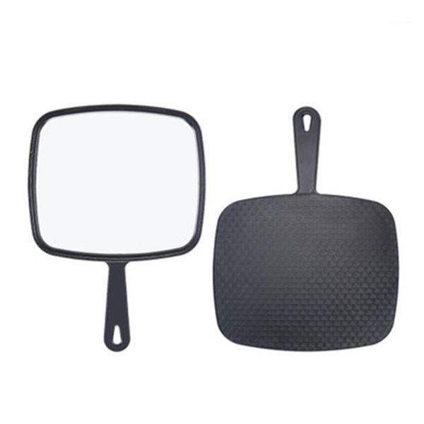 

professional handheld salon barbers hairdressers mirror with handle (black) compact mirrors1
