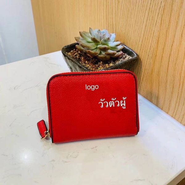 

70% off luxury design handbag 2021 new year cartoon calf lady's red wallet card small change hand bag 33333333 ij3d zubj