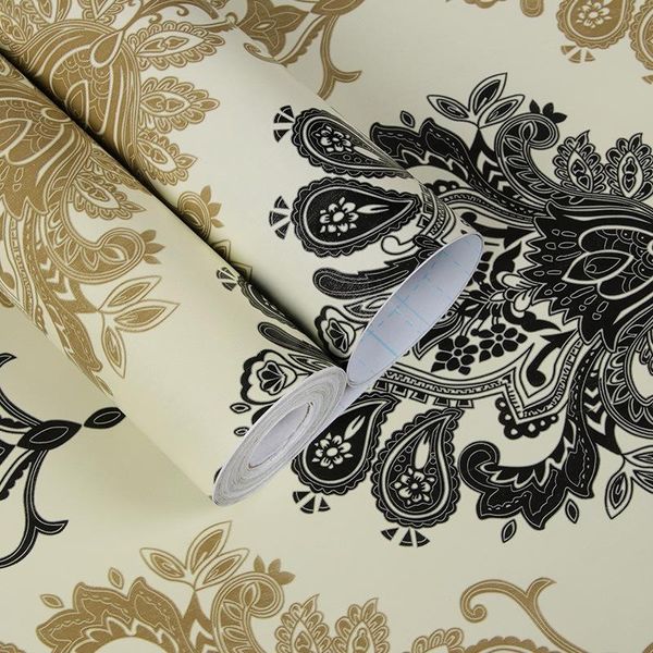 

wallpapers 20 m retro european style self-adhesive wallpaper waterproof modern living room contact paper home decoration papel de parede