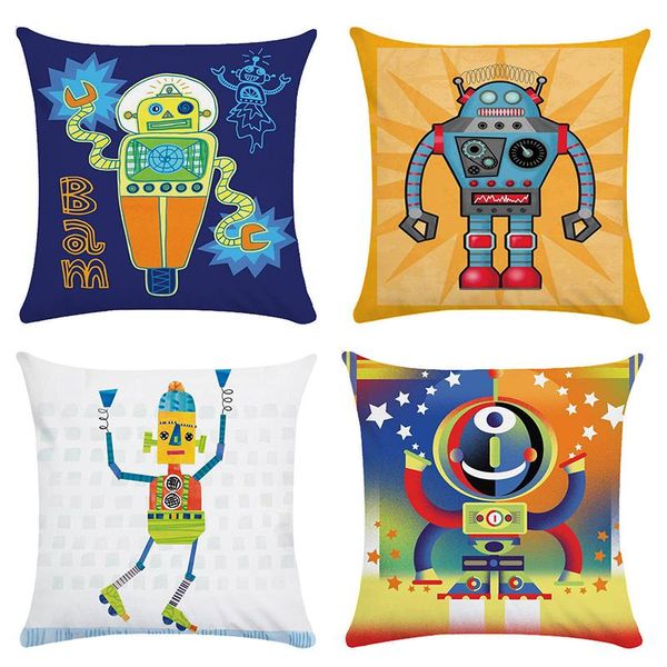 

cushion/decorative pillow fashion cartoon alien pattern cushion cover 45x45cm super soft pillowcase for living room decoration peach skin ca