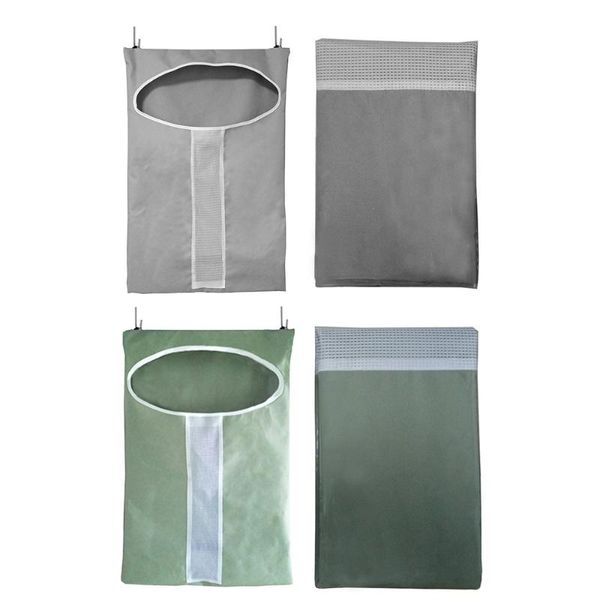 

2pcs adjustable hanging laundry hamper over the door closet saving space dirty clothes storage portable oxford cloth recycle bag bags