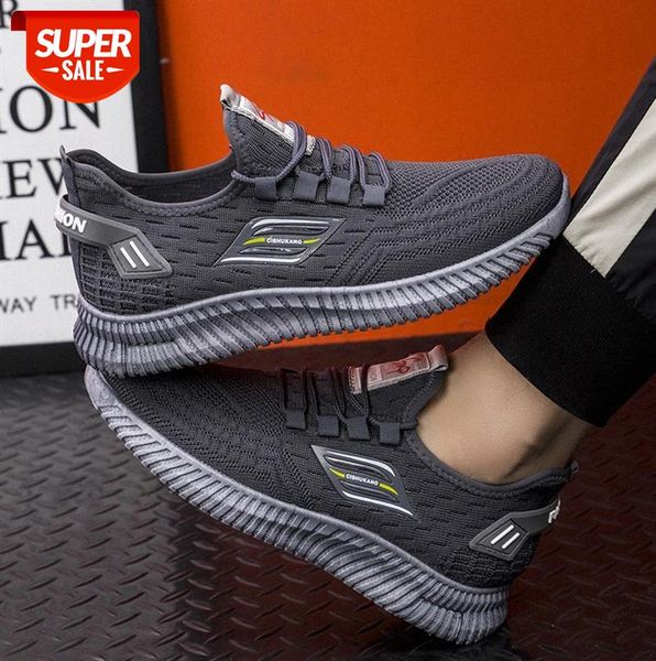 

men's breathable shoes flying woven mesh casual student sports comfortable #vn4j
