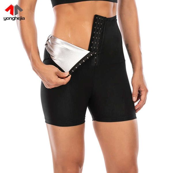 Body Shaper Hot Sweat Shorts Pantaloni Femme Perdita di peso Dimagrante a vita alta Effetto sauna Shapewear Allenamento Legging per le donne