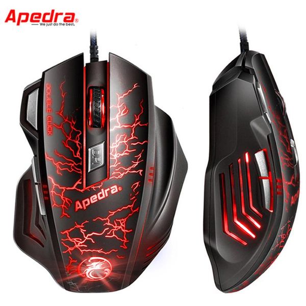 

gaming mouse macro custom usb computer 3200dpi 7 buttons ergonomic optical wired game for pc lapmice