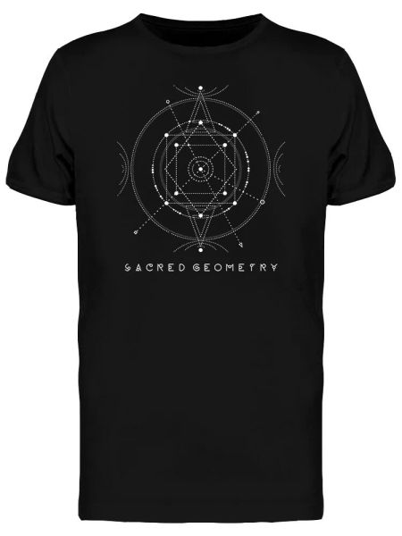 

sacred geometry graphic men's tee -image by shutterstock, White;black