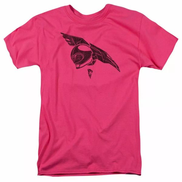 

mighty morphin power rangers pink t shirt mens licensed classic tv show pink, White;black