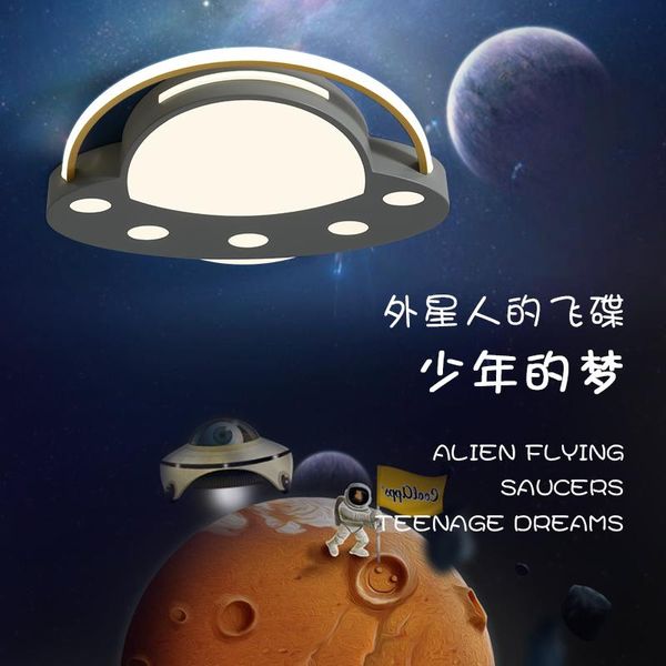 

pendant lamps eye ufo led smart light for children's room bedroom nordic creative boy cartoon gray home decor luminaire