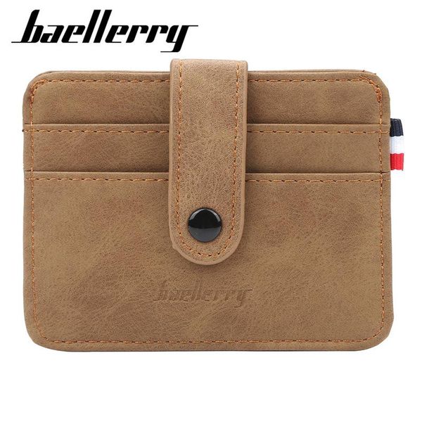 

card holders men's holdermulti-card slot leather holder business bank and bus minimalist wallet, Brown;gray