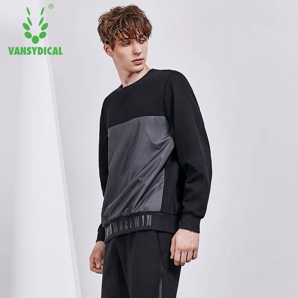 

gym clothing vansydical winter sports sweater men's fitness running warm fleece long sleeve spliced elastic workout pullovers, White;black