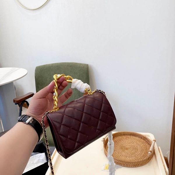 

high-end french mini fashion ladies shoulder bags diamond check wide shoulder strap leather quilted outdoor sacoche party wallets diagonal b