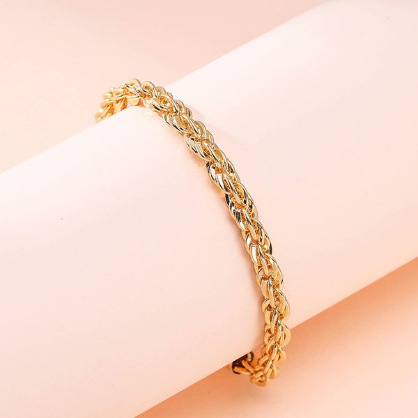 

simple niche bracelet twist chain jewelry gold-plated women's bracelet gift in summer, Black