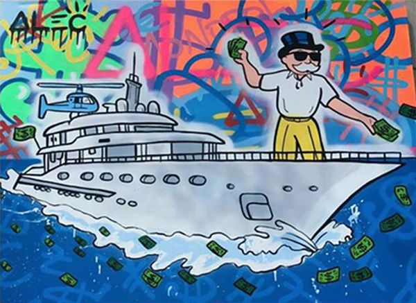 

alec monopoly money yacht large oil painting on canvas home decor handpainted &hd print wall art pictures customization is acceptable 210814