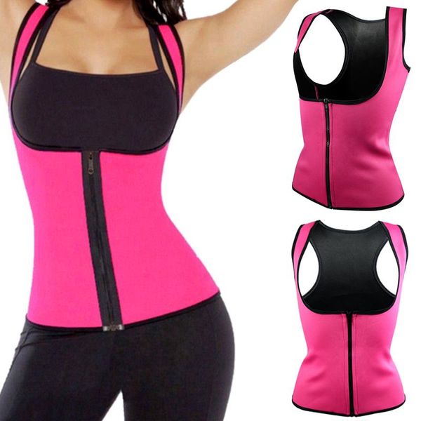 

women's shapers neoprene body shaper slimming waist trainer cincher vest women 2021 curve fajas, Black;white