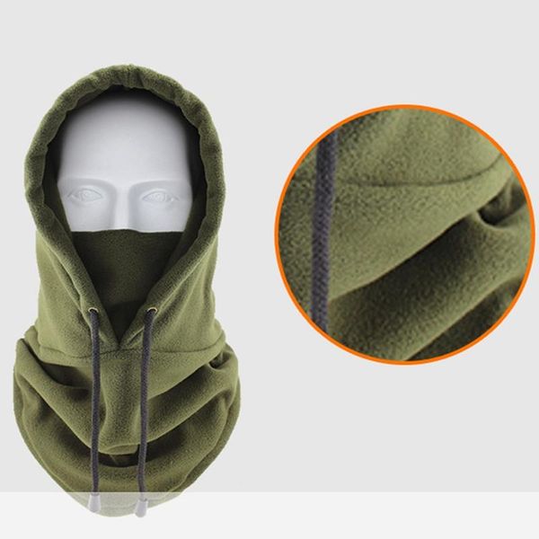 

cycling cap ski winter windproof outdoor sports bib cold thickening full face headgear neck warmer running cover caps & masks, Black