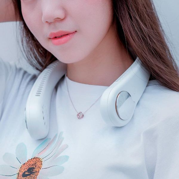 

electric fans lazy leafless hanging neck outdoor sports fan mini