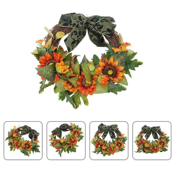 

decorative flowers & wreaths 1pc exquisite artificial wreath home use autumn style hanging decor