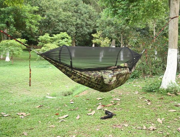 

lightweight portable camping hammock and tent awning mosquito net canopy nylon high strength hammocks outdoor pads