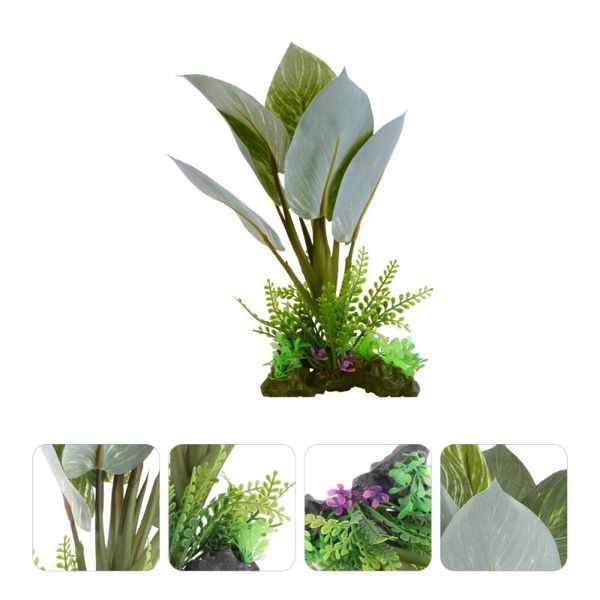 

3pcs simulation water grass aquarium fish tank plant decors fake decorations