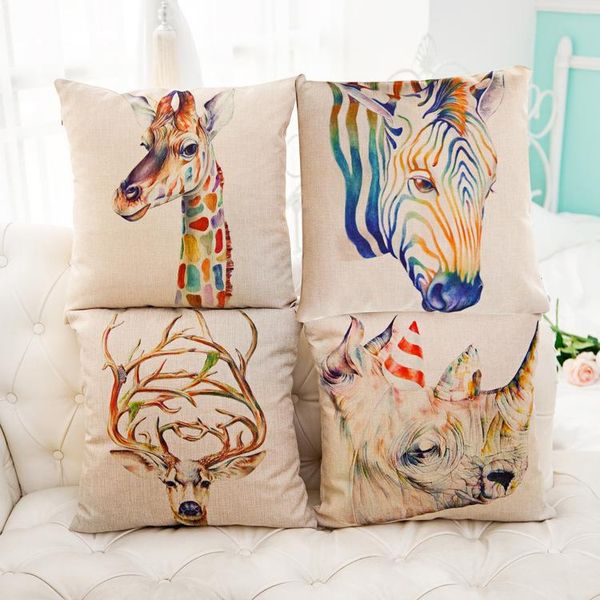 

american country illustration retro cushion pillow cover bedside car core outside covers cushion/decorative