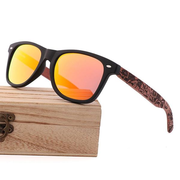 

sunglasses factory drop women polarized sun glasses fashion sports for men bamboo wood leg, White;black