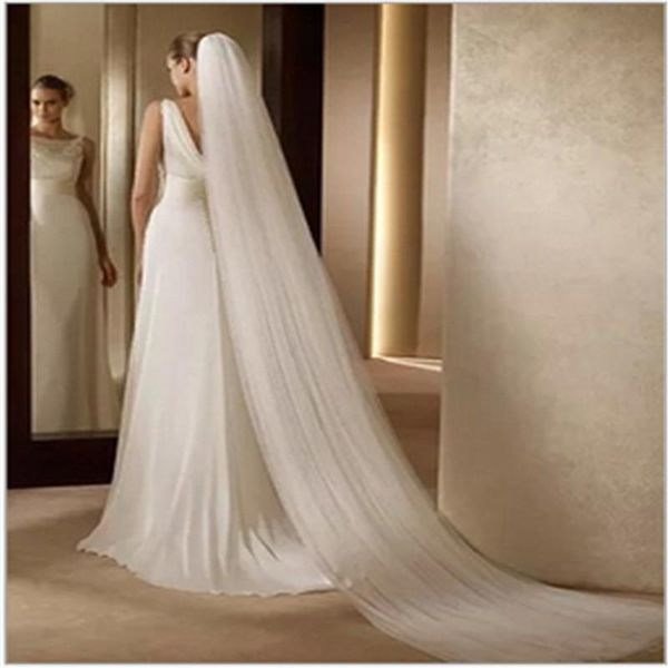 

bridal veils wedding accessories white 3 meters width 1.5m veil ivory velos de novia 2021 headwear, Black