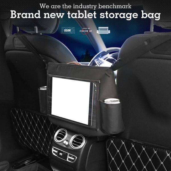 car organizer seat universal storage bag pocket with elastic backseat tablet holder auto interior stowing accessory