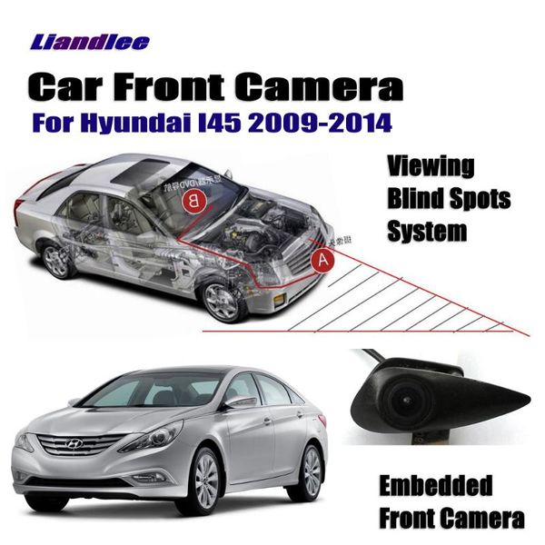 

car rear view cameras& parking sensors front logo grill camera for i45 2009-2014 2010 2011 not reverse rearview wide angle