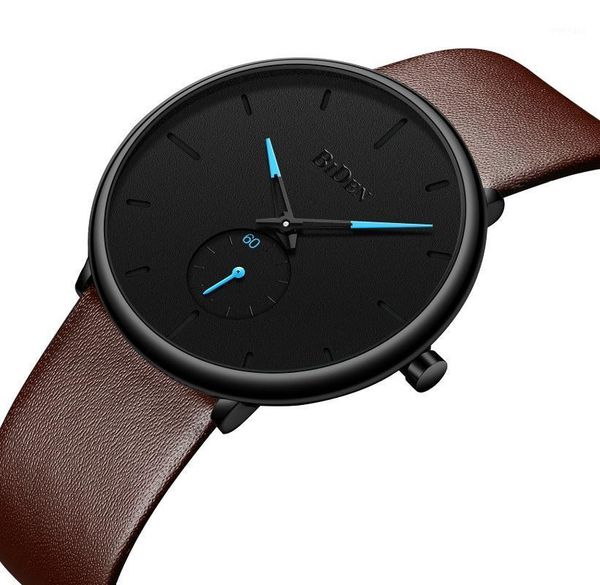 

wristwatches fashion sports mens watches quartz analog clock genuine leather strap waterproof classic business wrist watch, Slivery;brown