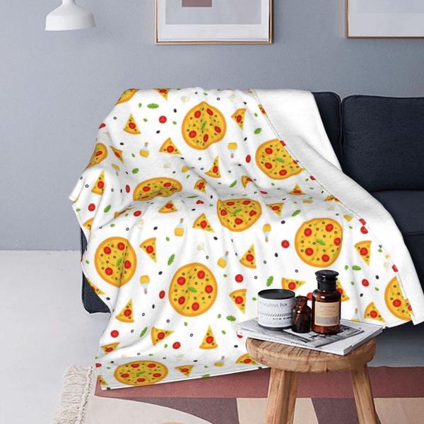 

blankets delicious pizza flannel textile decor tortilla food multifunction ultra-soft throw blanket for home office bedspreads