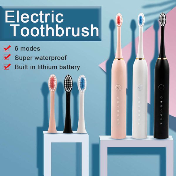 

electric toothbrushes ultrasonic electric 6-gear waterproof rechargeable soft hair acoustic vibration toothbrush