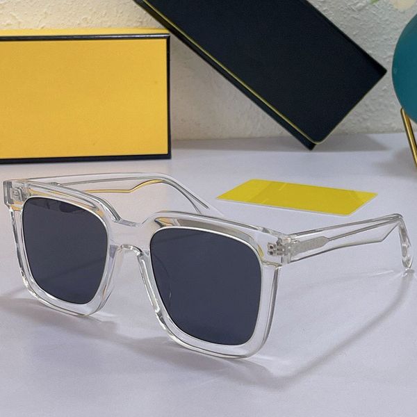 

mens or womens sunglasses f0612 fashion shopping casual all-match men and women same style square sun glasses letter lens anti-uv400 with bo, White;black