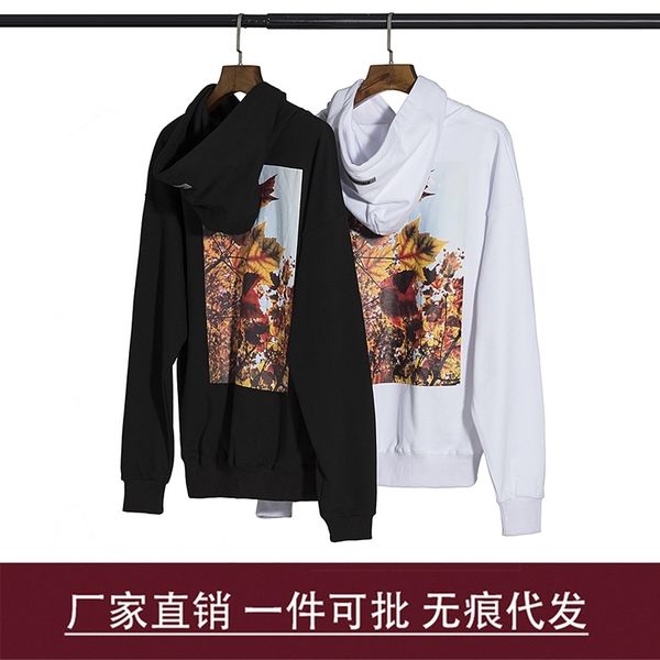 

correct bear of god double thread essentials autumn maple leaf p fog hoodie, Black