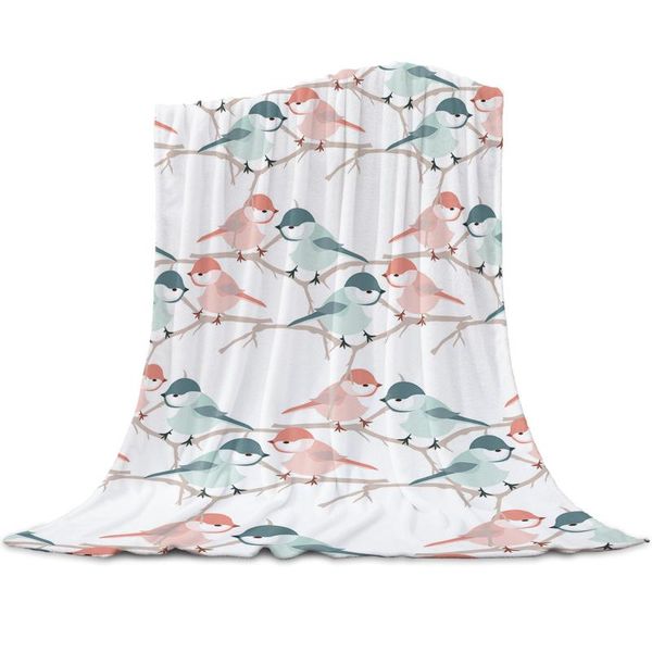 

blankets red green animal bird branches light thin flannel blanket custom super warm soft throw on sofa bed travel bedspread