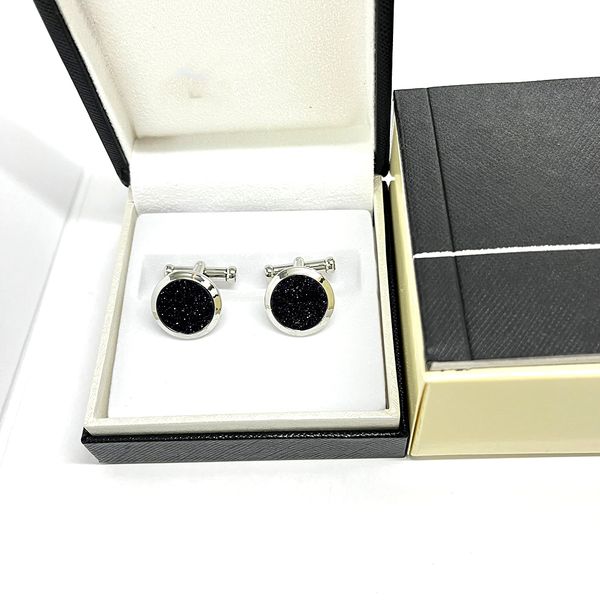 

luxury cufflinks with box french cuff links shirt cufflink for men gift m4, Silver
