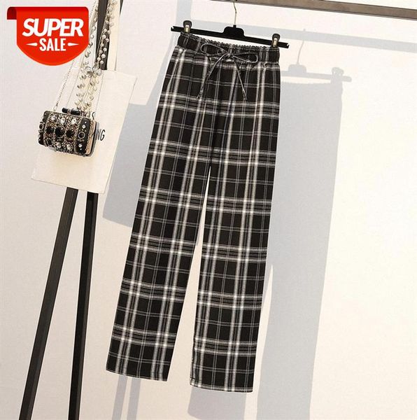 

the fat sister covers fleshy legs, thick crotch is widened and widened, large size lattice country #c38r, Black;gray